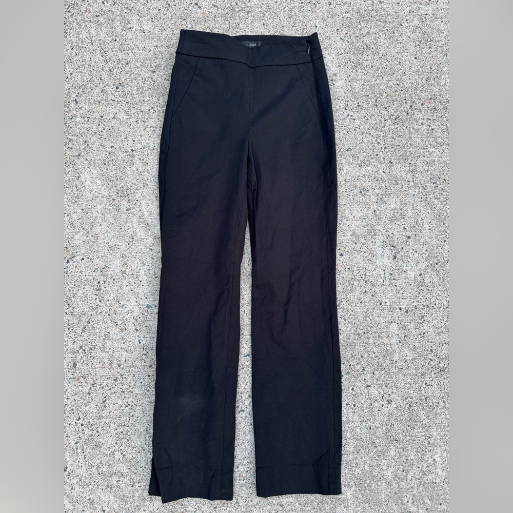 J. Crew Straight Leg Pant - Black, 000